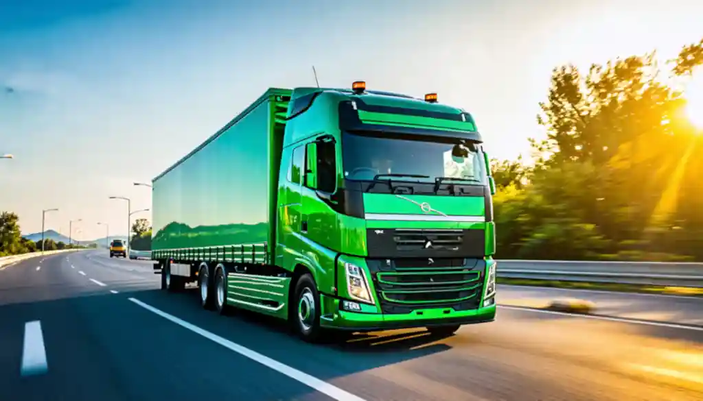 A biomethane powered truck illustrates the article "What is Biomethane."